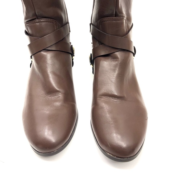 ✨*Flawed*Target Merona Brown Riding Style Knee High Boots Equestrian - Picture 8 of 16